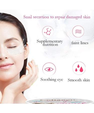 60 Pieces Snail Collagen Eye Masks - Soothing Under Eye Flaps for Puffiness & Dark Circles Removal - Buy Online on GoSupps.com