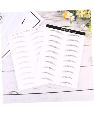 Ipetboom 2 Pairs Hair- Eyebrows Lazy Brow Sticker Eyebrow Makeup Tools Eyebrow Stickers Patch Disposable 3d - Buy Online on GoSupps.com