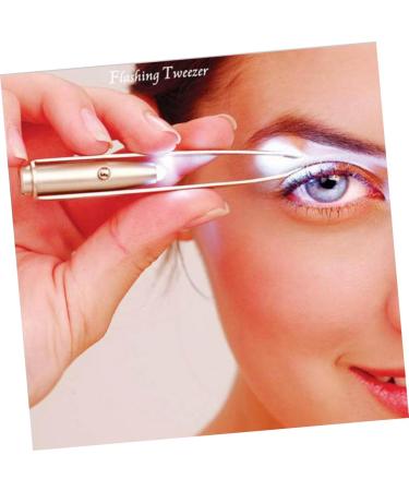 WOFASHPURET Led Eyebrow Tweezer Led Light Eyelash Tweezer Eyebrow Hair Removal Tweezer - Buy Online on GoSupps.com