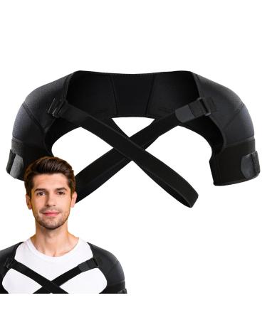 Shoulder Wrap Protector Shoulder Stability Support Brace Double Shoulder Support Brace Strap Adjustable Fit Sleeve Wrap Elastic Sports Shoulder Brace For Adults XL - Buy Online on GoSupps.com