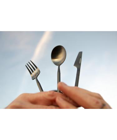 Outlery Stainless Steel Travel Cutlery Set (Black) with Travel Case - Portable & Reusable - Buy Online on GoSupps.com