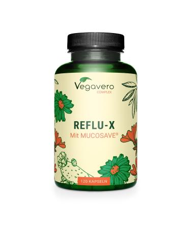 Vegavero Complex Gastric Reflux | 100% NATURAL | 120 Capsules | With Plant Extracts: Prickly Pear + Olive Leaves + Chamomile + Mallow | Stomach Burns | No Additives | Vegan