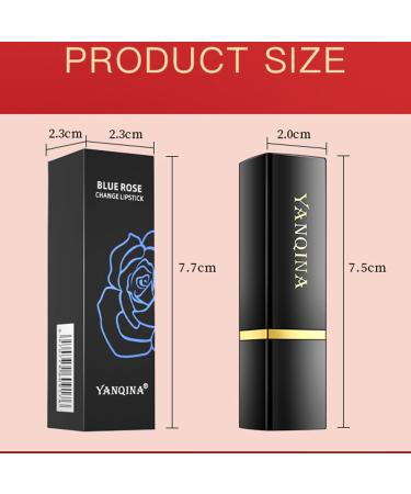 MEICOLY Blue Shimmer Color Changing Lipstick - Long Lasting Nutritious Lip Balm - Moisturizing Lip Care for Women - Buy Online on GoSupps.com