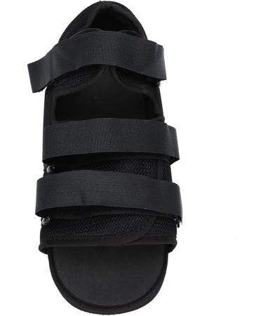 Postoperative Recreational Shoe - Adjustable Medical Support for Broken Foot Toe & Stress Fractures | L-Black - Buy Online on GoSupps.com