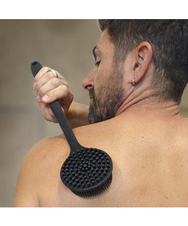 Pete & Pedro Long Handle Back & Body Shower Scrub Brush for Men & Women | Two-Sided Bath Tool to Reach Hard Spots | Short  Stubby Exfoliate Bristles & Longer Soft Bristles | As Seen on Shark Tank e) Long Handle Back & Bo... - Buy Online on GoSupps.com