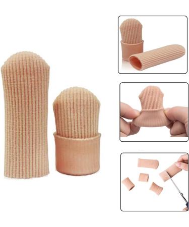 Makhry Large Gel Toe Caps 4-Pack - Silicone Toe Protectors for Corns, Calluses, and Blisters - Toe Sleeve Tubes for Pain Relief - Buy Online on GoSupps.com