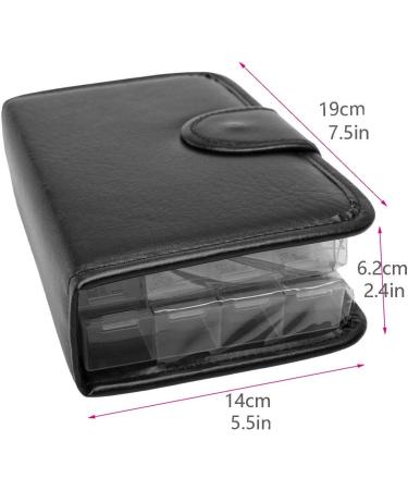 Tablet Box for 14 Days - 4 Compartments | Arthritis-Friendly BPA-Free PU Leather Medication Organizer | Easy Open Pill Dose - International Shipping Available - Buy Online on GoSupps.com