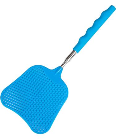 Telescopic Fly Swatters Set of 3 - Durable Heavy Duty Handle - Stainless Steel Shaft - Indoor & Outdoor Use (Blue Green Grey) - Buy Online on GoSupps.com