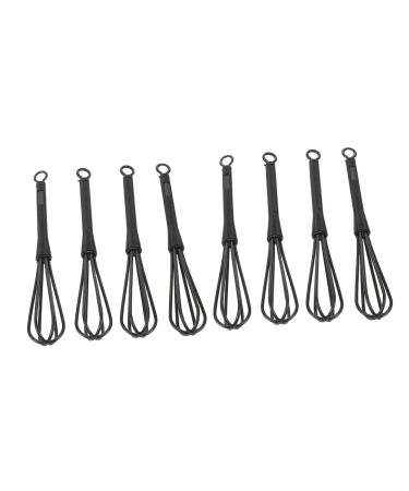 FRCOLOR Fouets M langeurs pour Teinture Capillaire 8 Pi ces Taille Compacte Manuel sans lectricit Outils de Coloration Capillaire Noirs pour Usage Professionnel et Domicile M lange
