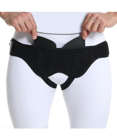 Hernia Support for Men and Women - Hernia Belt Truss for Single/Double Inguinal hernia groin support lower hernia support with 2 Removable Compression Pads & Adjustable - Belltop (S) S - 24 to 29 in (Hip)