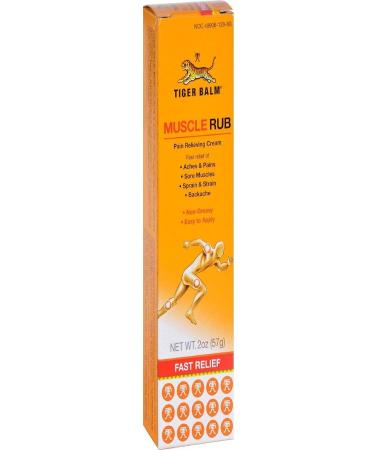 Tiger Balm Muscle Rub 2oz - Fast Relief Topical Analgesic Cream - Buy Online on GoSupps.com