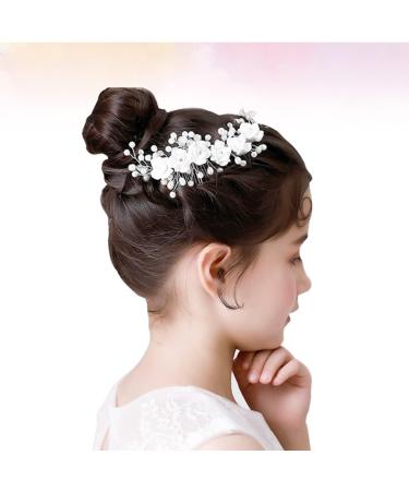 FRCOLOR Pearl Hair Accessories teasing bridal headpiece flower girl clip Bridal Bridal Side Combs Bridal Hairpin Bridal Headdress Pearl Wedding headgear Women Hair Accessories - Buy Online on GoSupps.com