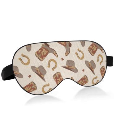 Howdy Western Cowboy Eye Mask for Sleep Light Blocking Funny Sleeping Mask with Adjustable Strap Soft Lightweight Eye Cover Blindfold for Men Women Work Travel Naps