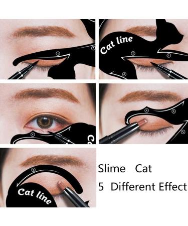 Eyeliner Stencil Kit Quick Eye Make-Up Stencils Eyeliner Definer for Perfect Smokey Eyes or Winged Tip Look (2 PCS) - Buy Online on GoSupps.com