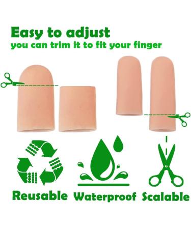 14 PCS Silicone Finger Cots for Trigger Finger, Hand Eczema, Arthritis - Soft Gel Finger Protectors - Reusable Finger Caps - Beige - Buy Online on GoSupps.com