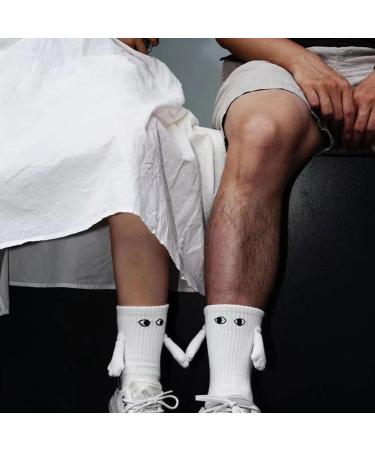VVZZL Funny Magnetic Suction 3D Doll Couple White Socks - 3 Pairs - Buy Online on GoSupps.com