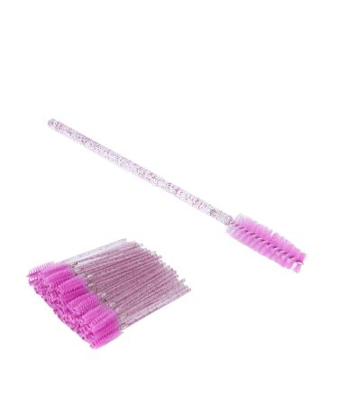 Mascara Wands Spiral Brush Head Disposable Eyelash Brushes Flexible Makeup Tool for Home Purple