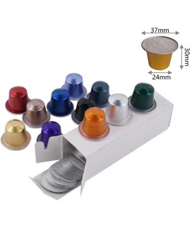 Lot de 100 capsules jetables en aluminium pour caf avec film d' tanch it autocollant dosettes r utilisables portion unique Bleu Ciel - Buy Online on GoSupps.com