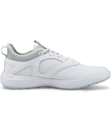 PUMA Women's Ignite Malibu Golf Shoe 40.5 EU - White Silver Lucite Metallic Gray | International Shipping Available - Buy Online on GoSupps.com
