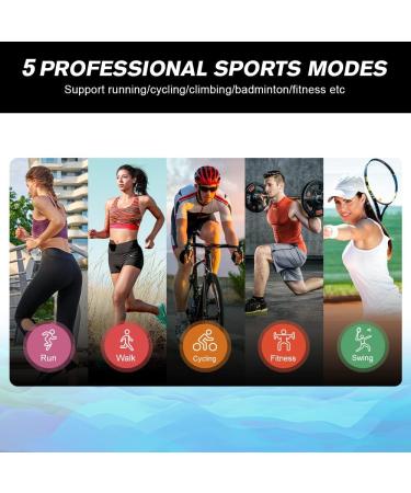 Fitness Tracker Watch for Women and Men - Pedometer, Exercise Distance, Calorie, Heart Rate Monitor, Sleep Tracker - Blue - Buy Online on GoSupps.com