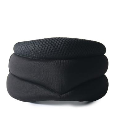 Collarage collar 3-layer curve adjustable neck support relieves pain and vertebral sowing pressure breathable sponge collarage for men and women black
