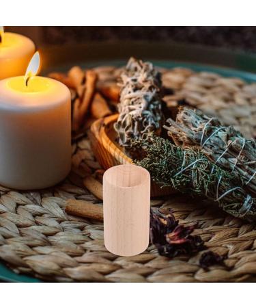 Healeved 4pcs Wood Essential Oil Diffusers Cylinder Small Round Wooden Diffusers for Essential Oils Aromatherapys Khaki - Buy Online on GoSupps.com