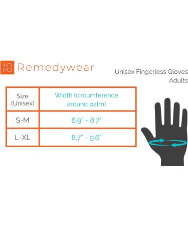RemedyWear Fingerless Moisturizing Gloves for Eczema Relief - Tencel & Zinc Size L-XL - Black - Buy Online on GoSupps.com