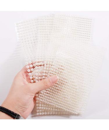 White Pearl Face Gems & Hair Jewels | Self-Adhesive Rhinestones for Women | Festival & Nail Art DIY Decoration Kit - 4 Sheets - Buy Online on GoSupps.com