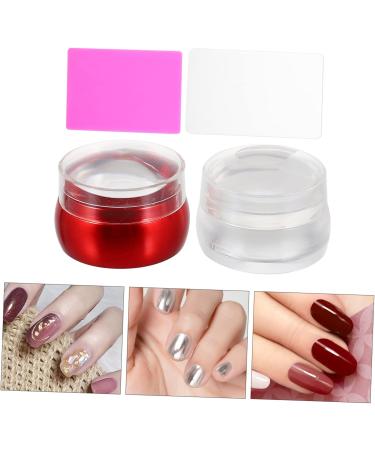 minkissy 2 Sets Nail Art Silicone Stamp Nail Tools Scratchboard Tools Nail Art Tool Nail Polish Tools Manicure Tools Nail Stamper Nail Art Stamper Scrap Board Frosted Aluminum - Buy Online on GoSupps.com