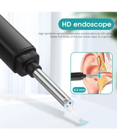 Wireless Ear Wax Removal Tool Camera | 1296p Visual Otoscope with Lighted Endoscope | Rechargeable Smart Earwax Remover Kit with 5 Spoons | White - Buy Online on GoSupps.com