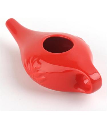 Milageto 250ml Ceramic Pot Nasal Pot for Travel Durable Portable Comfortable Grip Nose Cleaning Pot for Nasal Rinsing Nose Washing Orange - Buy Online on GoSupps.com