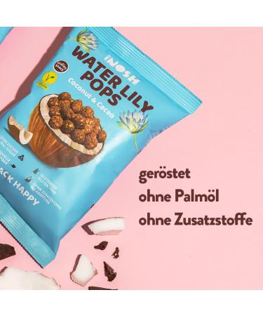 Just Nosh Water Lily Pop - Kokosnuss & Kakao (240g) | Allergen-Free Snacks for Kids & Adults | Natural & Additive-Free Treats - Buy Online on GoSupps.com