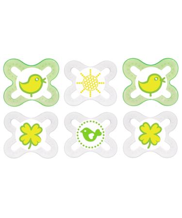 MAM Pacifier Start Silicone 0-2 Months 6 Pieces Value Pack Neutral