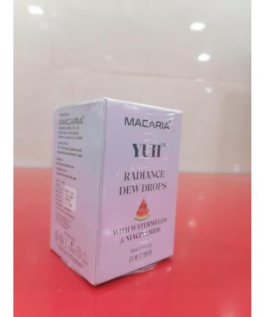 MACARIA YUII Dew Drops Vitamin E Glow Serum with Watermelon and Niacinamide for Bright and Even Skin Japanese Recipe - Buy Online on GoSupps.com