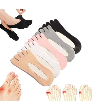 Sofeet Anti-Bunions Health Socks Orthoes Bunion Relief Socks Anti Bunions Socks Projoint AntiBunions Health Sock No Show Toe Socks Five Finger Socks 5Pairs