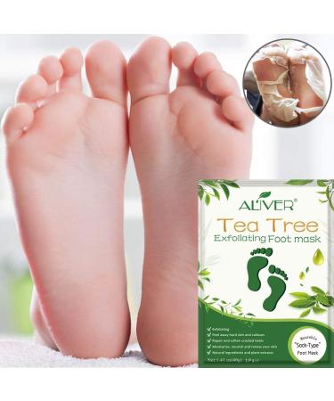 5 Pairs Tea Tree Foot Masks - Peeling Callus Remover for Soft Smooth Feet (60g 2 Pack) - Ideal for Men & Women - Buy Online on GoSupps.com