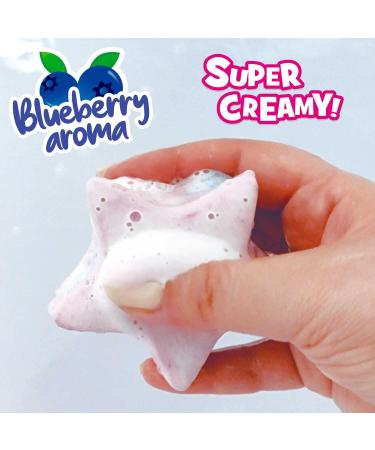 INKEE Foamy Star Bath Bombs for Kids | Set of 2 Star-Shaped Blueberry Scented Creamy Bath Bombs in 2 Colors - Perfect for Fun Bath Time - Buy Online on GoSupps.com