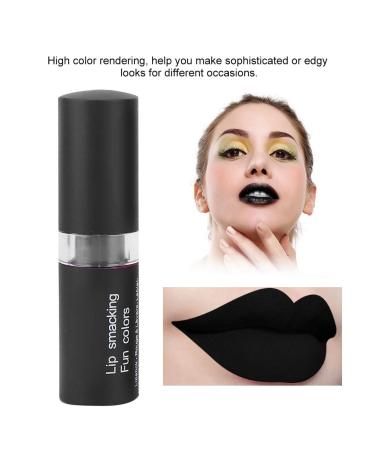 Black Matte Lipstick - Long-Lasting Highly Pigmented Retro Lip Gloss for Parties & Halloween Makeup - Buy Online on GoSupps.com