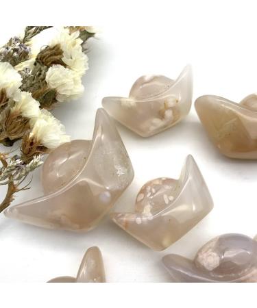 Natural Crystal 30-40mm 1pc Natural Cherry Blossom Agate Ingots Small Size Polished Crystals Stones Stone Mineral Specimen - Buy Online on GoSupps.com