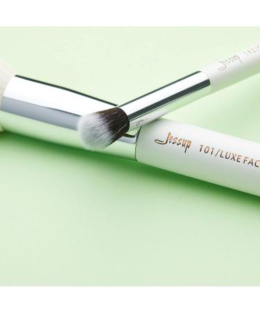 Buy Jessup 10-Piece Professional Makeup Brush Set - Pink & White/Silver | Essential Beauty Tools for Flawless Makeup Application - International Shipping Available - Buy Online on GoSupps.com