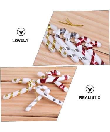 ABOOFAN 4pcs Christmas Candy Cane Ornament Candy Canes Toy Candy Walking Sticks Crutches Christmas Tree Colorful 7x2.5cm - Buy Online on GoSupps.com