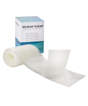 Silikan Clear Gel Silicone Scar Tape-Invisible Medical Grade Silicon Scar Repair Sheet Transparent Burn Breast Face Acne Scar Recovery-5 Foot Roll