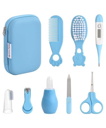 HOXFLY 8-Piece Baby Care Set | Portable Newborn Health Essentials | Nail File Toothbrush Cutter Scissors Aspirator & Thermometer - Buy Online on GoSupps.com