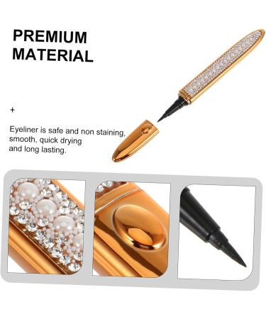Healvian Self Adhesive Mascara No Blooming Eyeliner Eyelash Tool Non Magnetic Eyeliner Lash Tools Plastic 1 count (Pack of 1) Golden - Buy Online on GoSupps.com