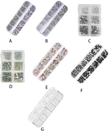 Dajidafu 1 Bag Glass Crystal Eye-catching Flat Bottom Perfect Match Personalized Nail Rhinestones Sweet Gift for Mobile Phone Type 3 - Buy Online on GoSupps.com
