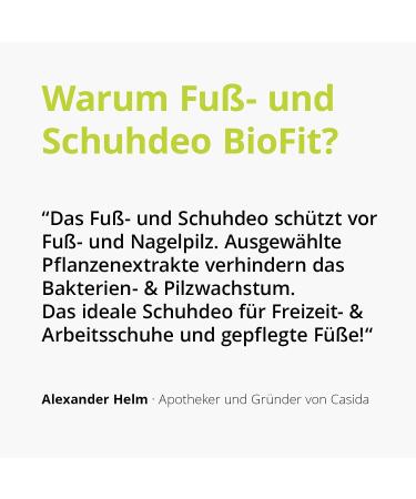 Buy Biofit Foot & Shoe Deo Spray Aluminum-Free Antibacterial Protection Against Foot Odor & Sweaty Feet for Sports Hiking and Work Shoes - Effective against Fungi! - Buy Online on GoSupps.com