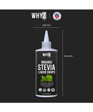 Organic Stevia Liquid Drops Pure Liquid Stevia Extract, Zero Calorie Sweetener for Coffee, Tea & Baking Keto Friendly Sweetener Drops, 8 fl oz, 1,823 Servings - Buy Online on GoSupps.com