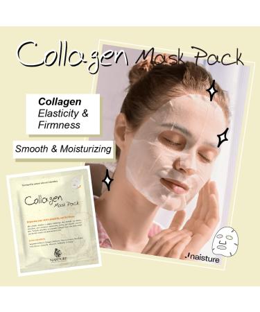 Buy Vegetable Collagen 5-Pack Korean Face Masks - Moisturizing Skincare for All Skin Types | Perfect Self-Care & Gift for Men & Women - Buy Online on GoSupps.com