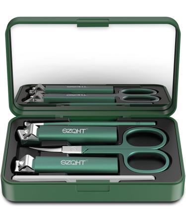 Nice Nail Clipper Set 5-in-1 Premium Grooming Set: Nail File Ear Pick Facial Hair Scissors and Mirror in Elegant Storage Box Manicure Set Nail Clippers Pedicure Kit Slant EDG Toenail Clipper - Buy Online on GoSupps.com