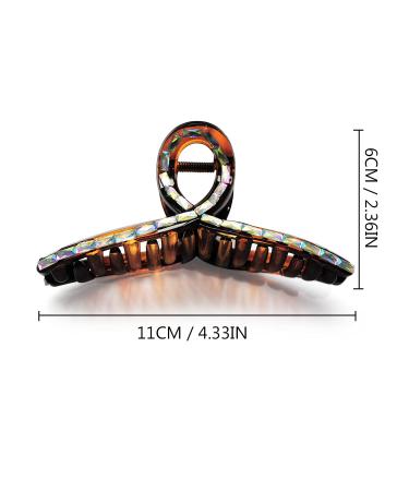 Shop Kavya Big Thick Hair Clips - Shiny Slide-Resistant Claw Clips for Women | Strong Support Grippers for All Hair Types - Buy Online on GoSupps.com